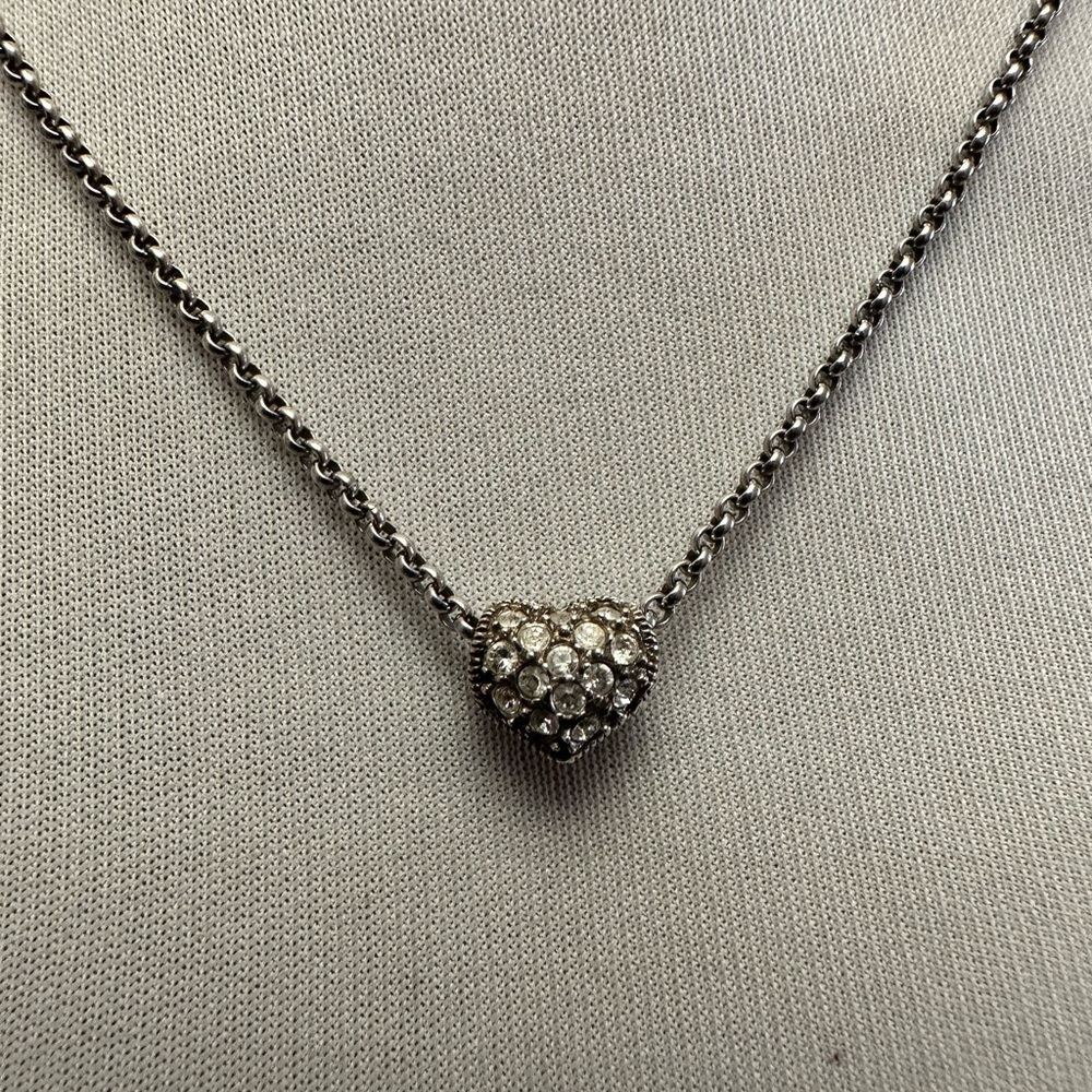 Nadri Pave CZ Mini heart necklace